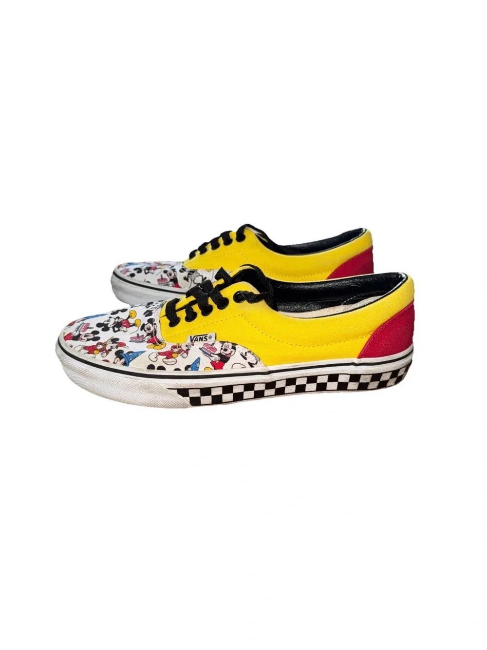 Vans Disney Mickey Birthday Customs Womens 9 / Men’s 7.5 Low Top Lace GUC